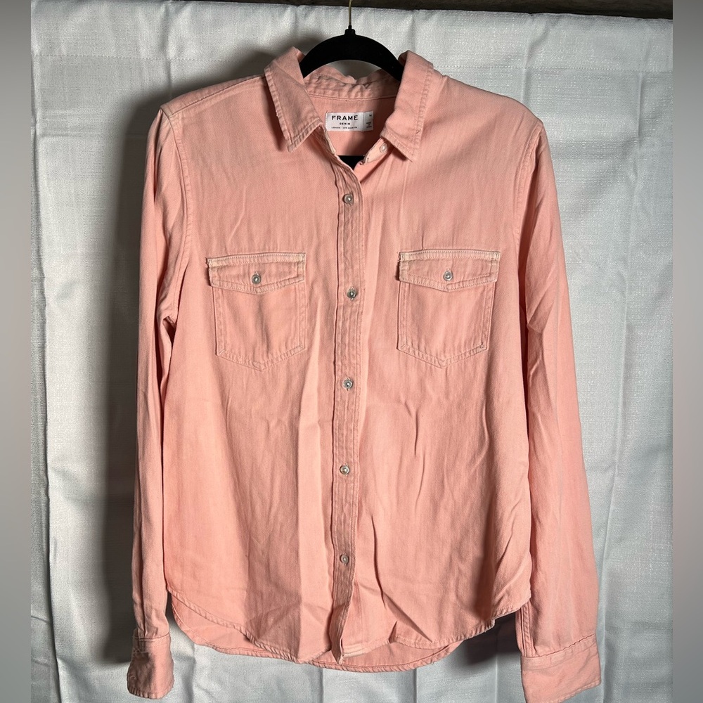 Frame Denim Tencel Blend Button Down‎ Shirt- Medium